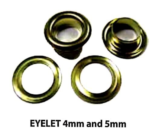 4mm Gold/Silver Eyelet Rings product image