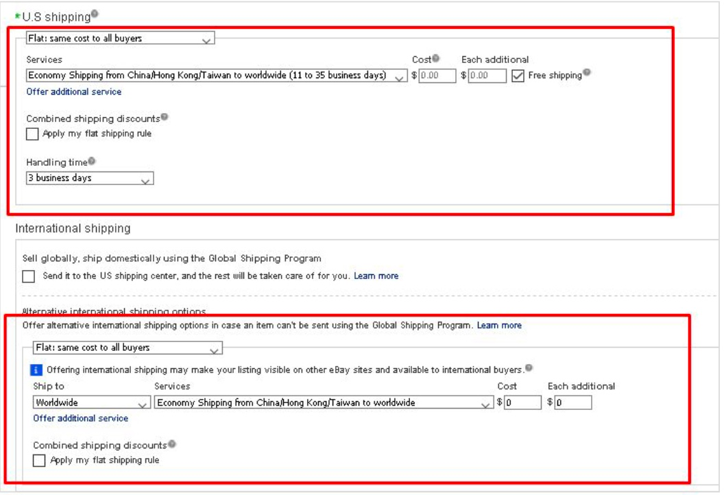 china supplier shipping policy