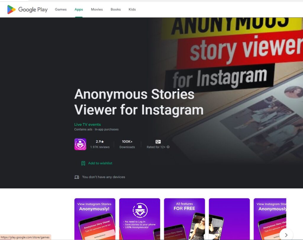 Anonymous Stories Viewer for Instagram